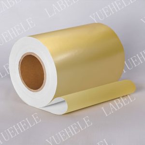 Matt golden paper label material roll