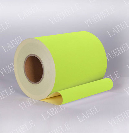 yellow fluorescent paper label