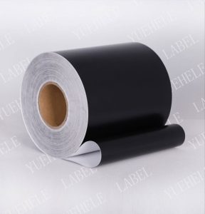 Matt black pvc label material