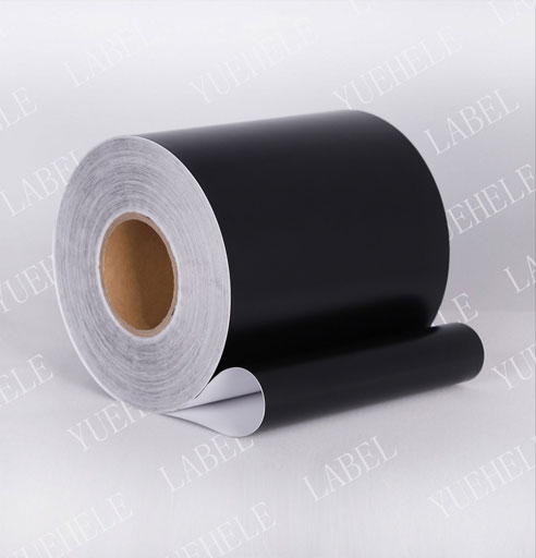 Matt black pvc label material