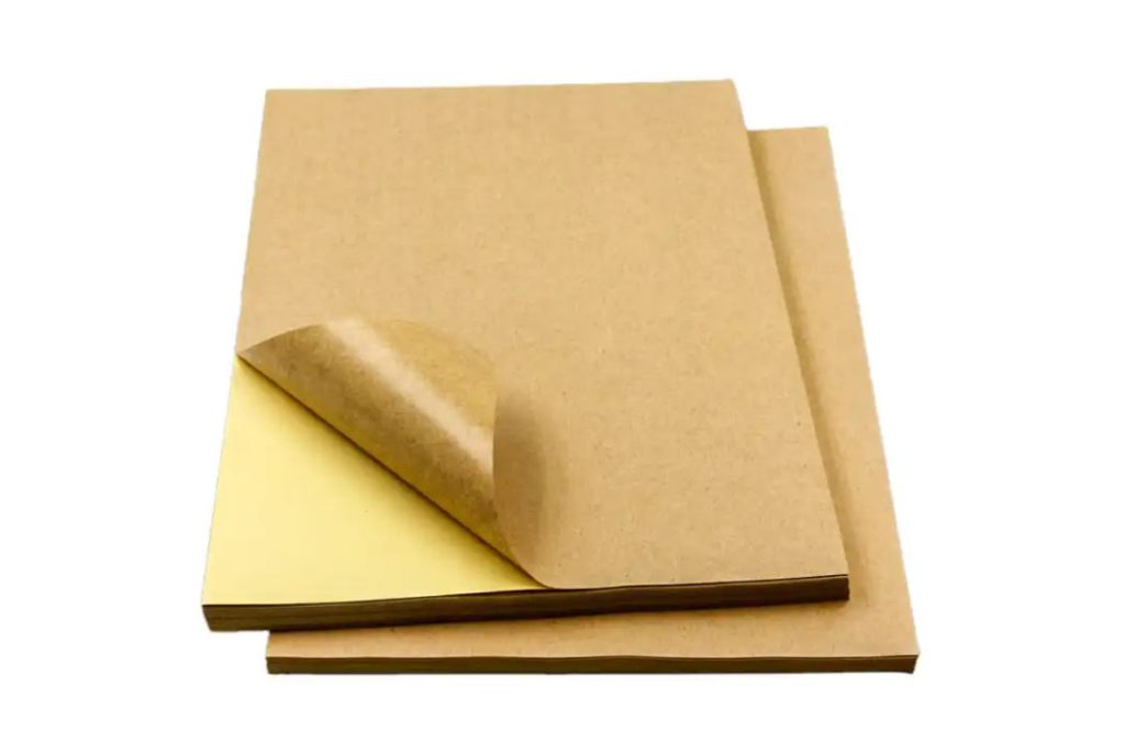 Kraft paper self-adhesive label material