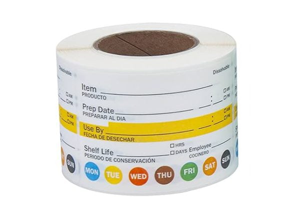 adhesive removable dissolvable food label