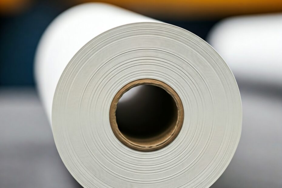 a roll of paper on a table