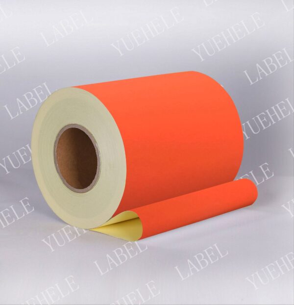 Fluorescent red paper/Water base/90gsm yellow siliconized paper