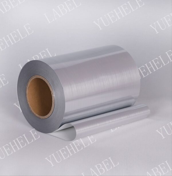 100μm brushed silver PET/ Solvent base/80g glassine