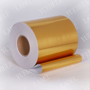 50μm Brushed golden 3μm/water base/80gsm White glassine