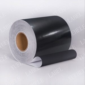 80μ gloss black PVC /water glue/140 single coated linear