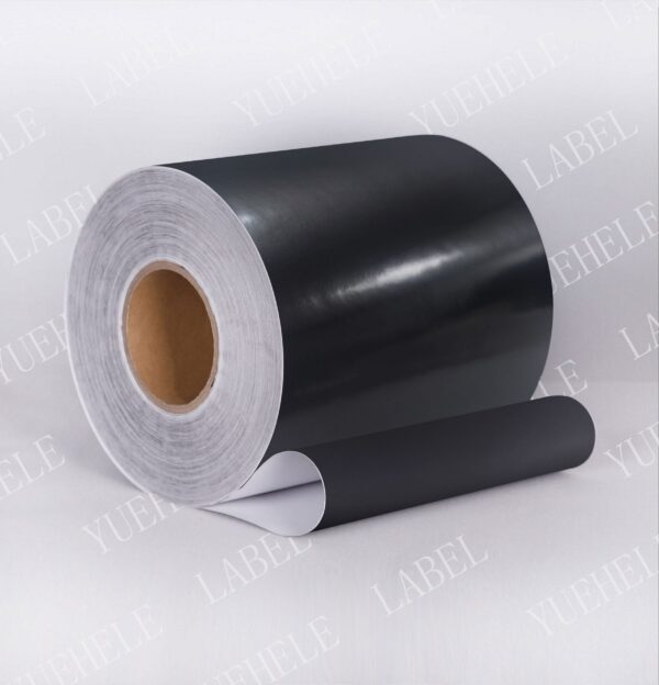 80μ gloss black PVC /water glue/140 single coated linear