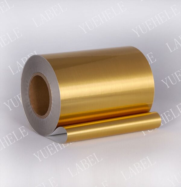25μm brushed gold/3μm water glue/80g white glassine