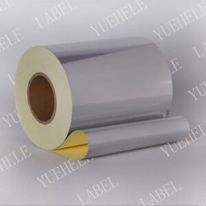 50μm light silver BOPP/hot melt adhesive/60g yellow glassine