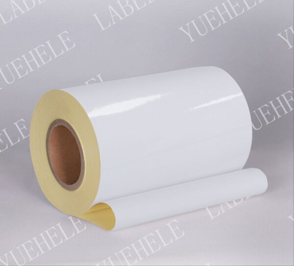 80μ light white PE/hot melt adhesive/60g yellow glassine