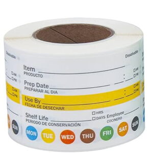 Adhesive removable dissolvable food label
