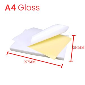 A4 White Ultra Glossy Self-Adhesive Sticker Labels